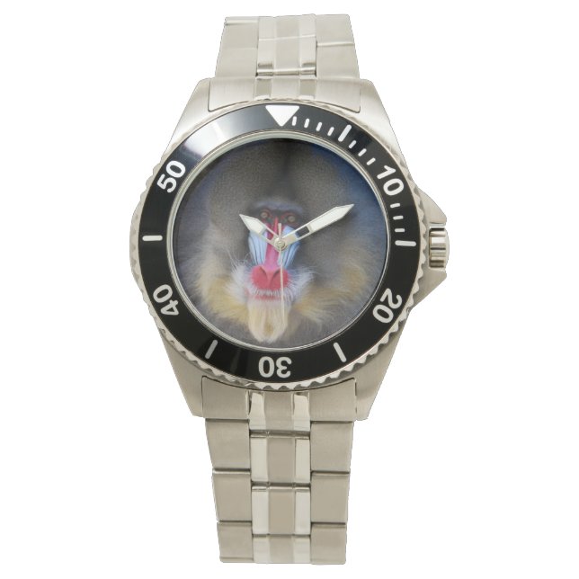 Wise Mandrill Monkey Watch (Front)