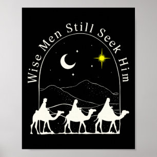 Wise Men Christian Christmas Jesus Nativity Scene Poster