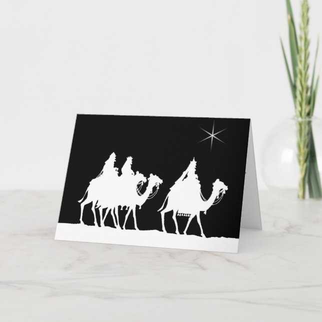 Wise Men Large Print Christmas Card (Front)