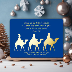 Wise Men Magi Christian Christmas Foil Card