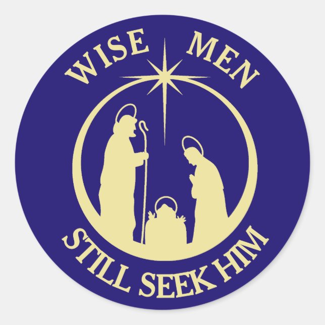 Wise Men Nativity Christmas Classic Round Sticker (Front)