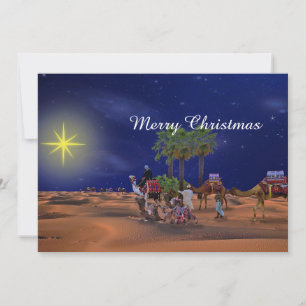 Wise Men Star Christmas Graphic Christmas Flat Holiday Card