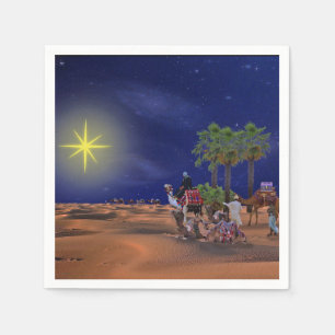 Wise Men Star Christmas Graphic Napkin