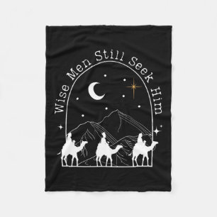 Wise Men Still Seek Him Christian Christmas Jesus Fleece Blanket