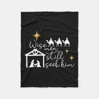 Wise Men Still Seek Him Christian Christmas Jesus Fleece Blanket