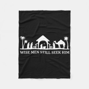 Wise Men Still Seek Him Christian Christmas Jesus Fleece Blanket