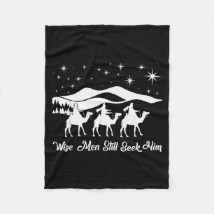 Wise Men Still Seek Him Christian Christmas Jesus Fleece Blanket
