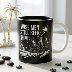 Wise Men Still Seek Him Christian Christmas Jesus Two-Tone Coffee Mug