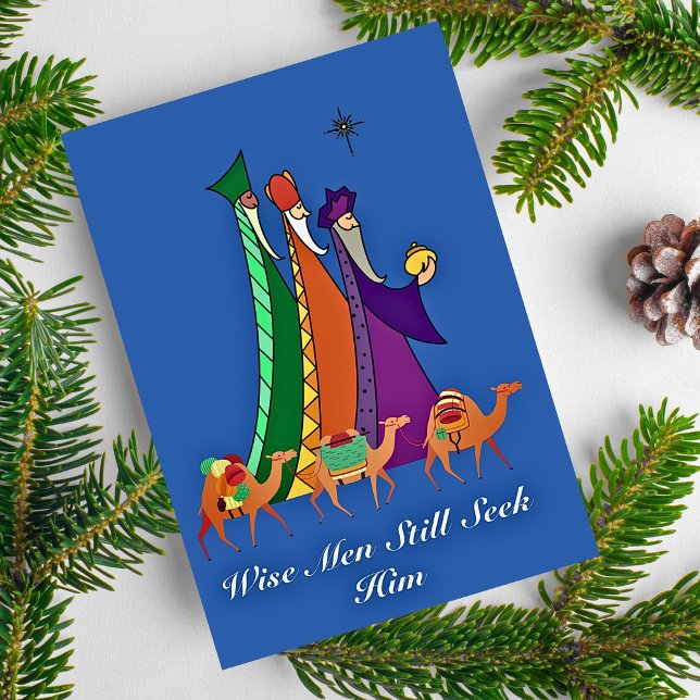 Wise Men Still Seek Him Nativity Church Christmas Tri-Fold Holiday Card (Creator Uploaded)