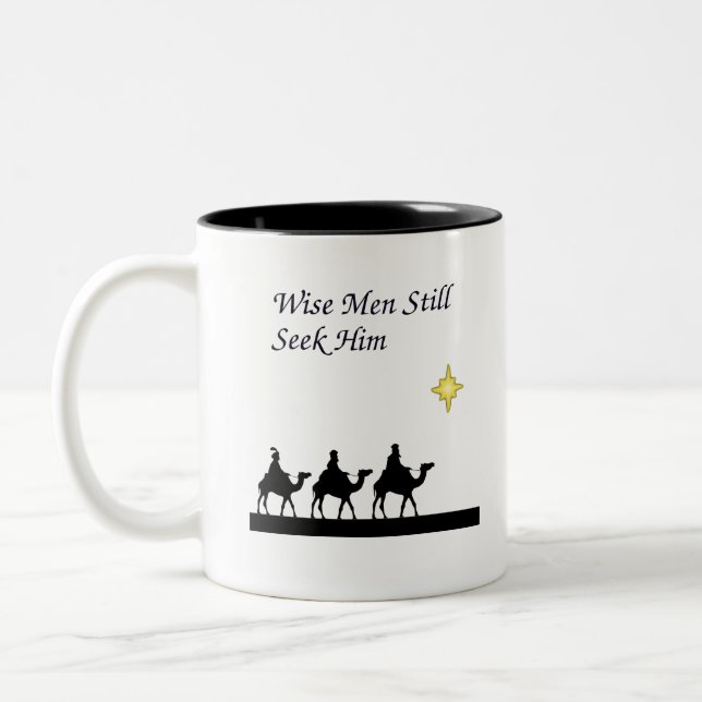 Wise Men Still  Seek Him Two-Tone Coffee Mug (Left)