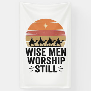 Wise Men Worship Still Vintage Christmas Shirt Banner