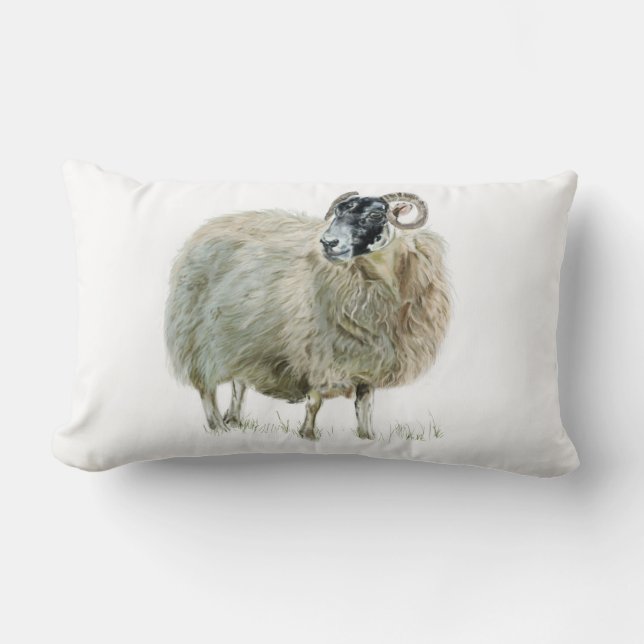 Wise Mother Sheep Lumbar Cushion (Front)