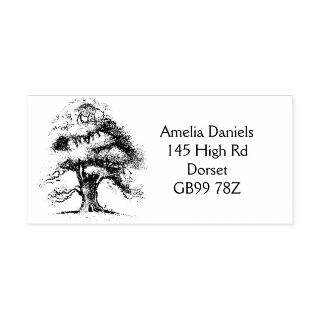 Wise Old Oak Return Address Rubber Stamp (Imprint)