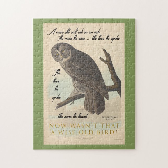 Wise Old Owl Jigsaw Puzzle (Vertical)