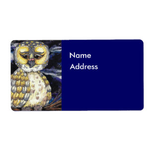Wise Old Owl Label