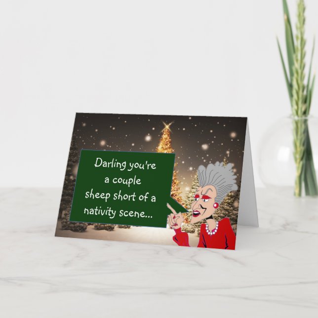 Wise Old Woman Holiday Greeting #7 (2015) Card (Front)