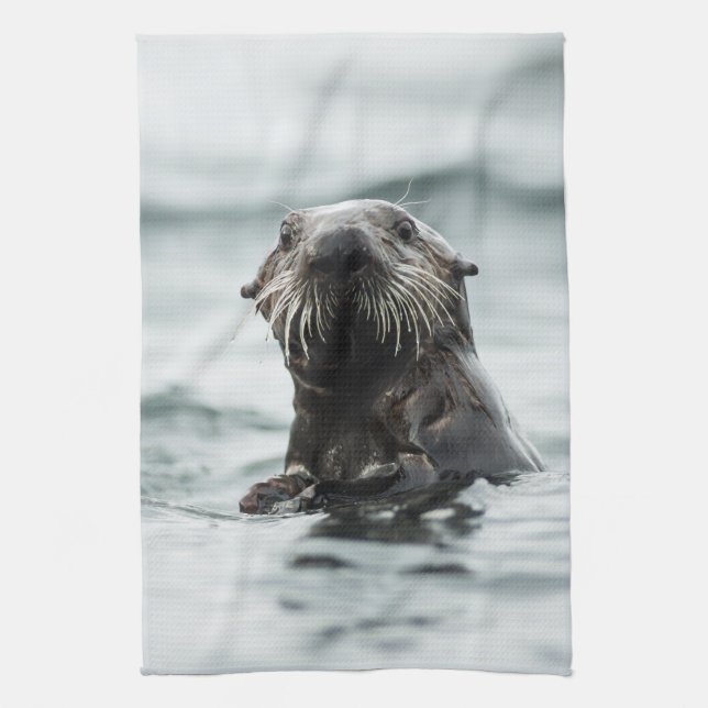 Wise Otter Tea Towel (Vertical)
