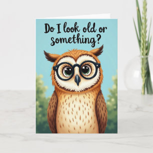 Wise Owl Birthday Card