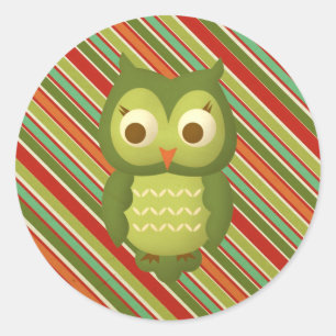 Wise Owl Classic Round Sticker