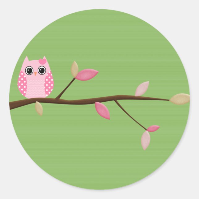 Wise Owl Classic Round Sticker (Front)