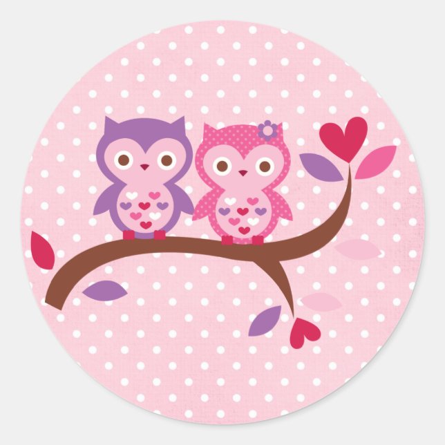 Wise Owl Classic Round Sticker (Front)