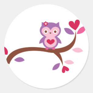 Wise Owl Classic Round Sticker