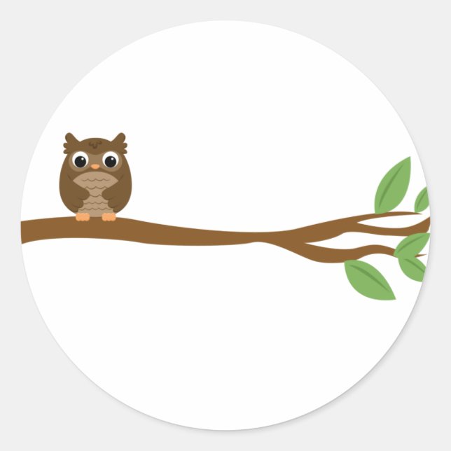 Wise Owl Classic Round Sticker (Front)