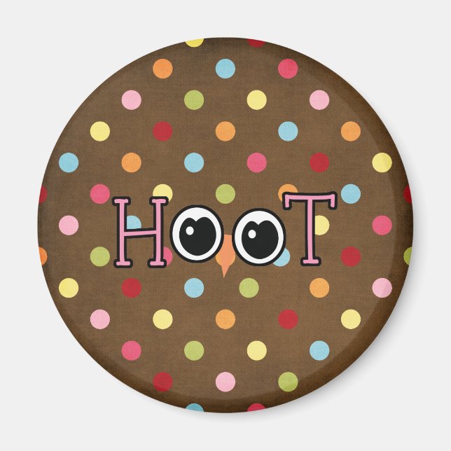 Wise Owl Hoot Magnet (Front)