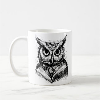 Wise Owl Line Art Mug