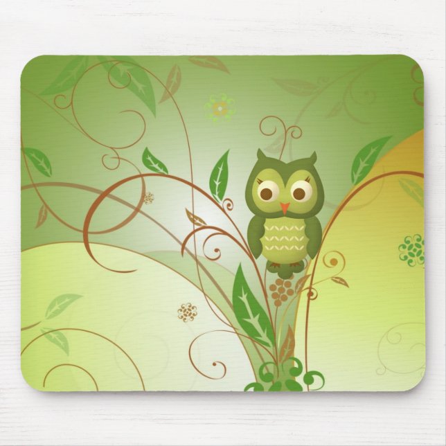 Wise Owl Mouse Pad (Front)