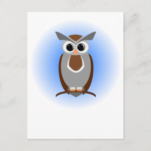 Wise owl postcard