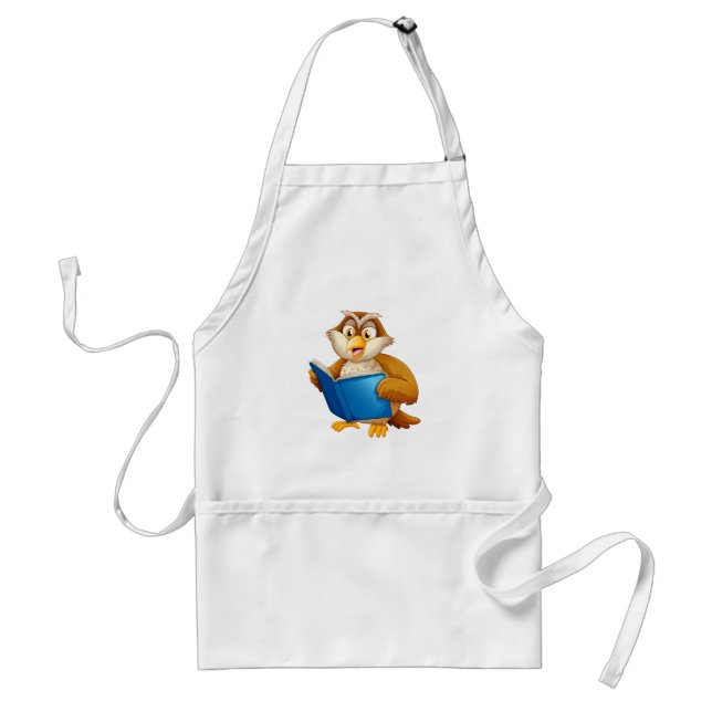 Wise Owl Reading Book Standard Apron (Front)