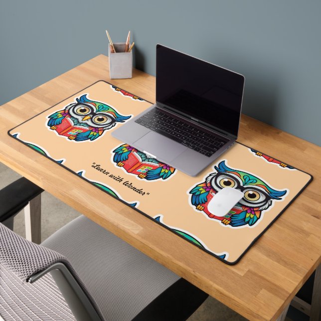 "Wise Owl Reads" Desk Mat (Office 2)