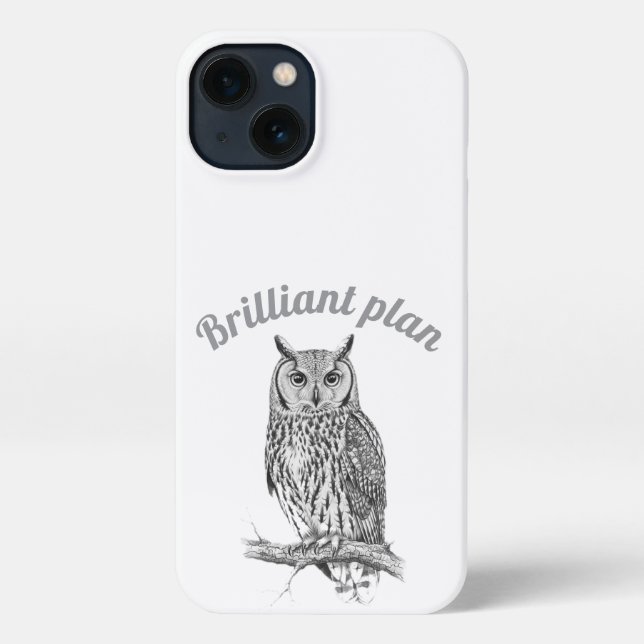Wise Owl Sketch Phone Case (Back)