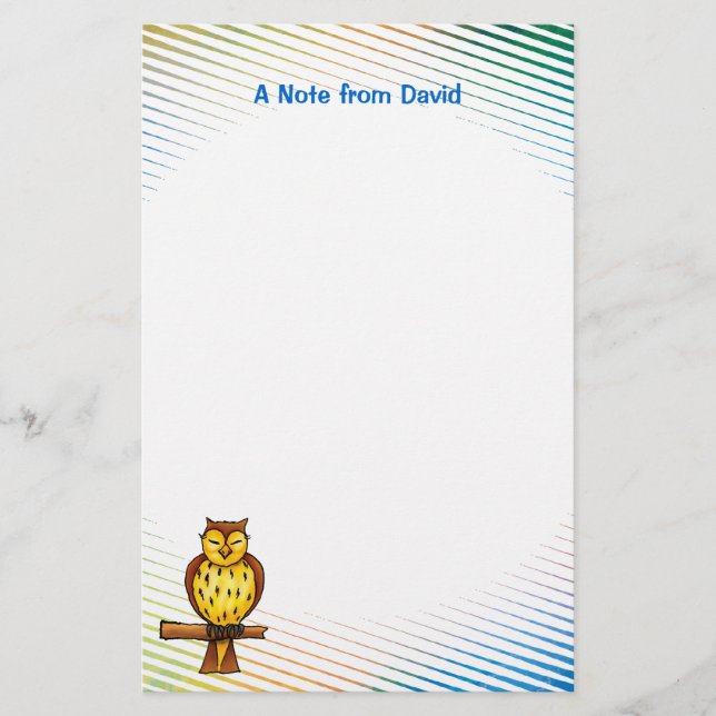Wise owl Stationery (Front)