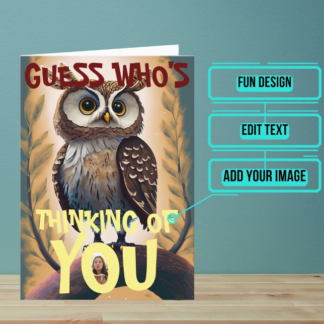Wise Owl Thinking of You Card (Sending a "thinking of you" card is one of the most thoughtful messages you can send.)