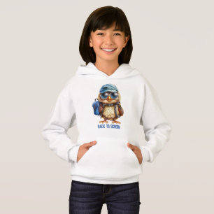 Wise Owl with Blue backpack, hats and an eyeglass,