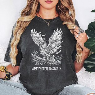 Wise Owl With Book Wings T-Shirt