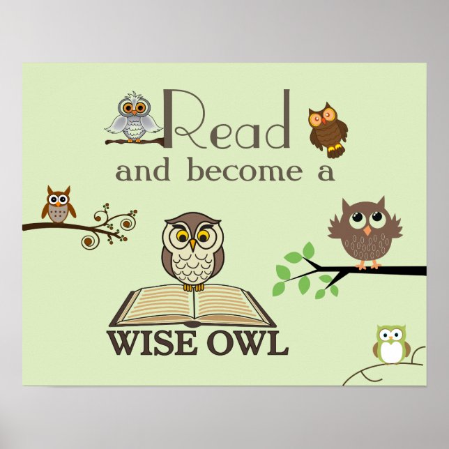Wise Owls Literacy Poster (Front)