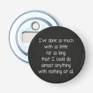 Wise Quote On Black Leather Bottle Opener