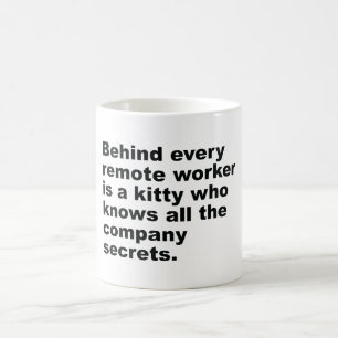 Wise Sage Remote Work Cat Humor Coffee Mug