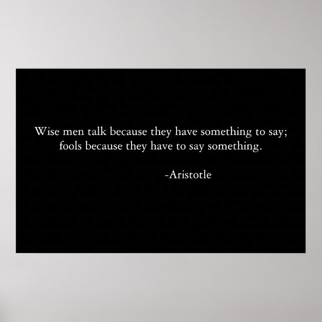 Wise saying poster (Front)