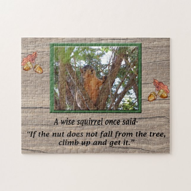 Wise Squirrel Quote Jigsaw Puzzle (Horizontal)