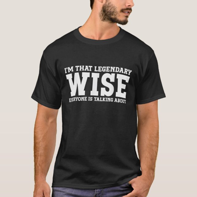 Wise Surname Funny Team Family Last Name Wise  T-Shirt (Front)