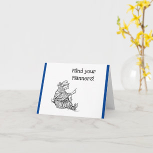 Wise Woman Grandmother Giving Advice Cartoon Card