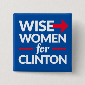 WISE WOMEN FOR CLINTON 2-inch square button