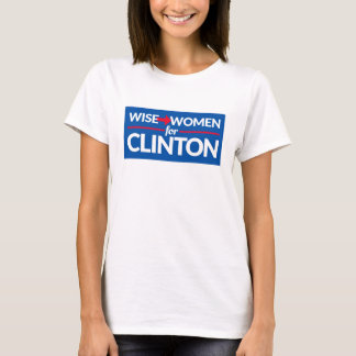 WISE WOMEN FOR CLINTON Wide Logo tee (with