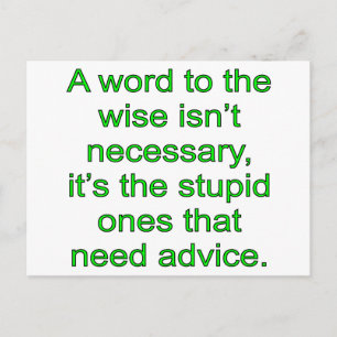 Wise Word Postcard