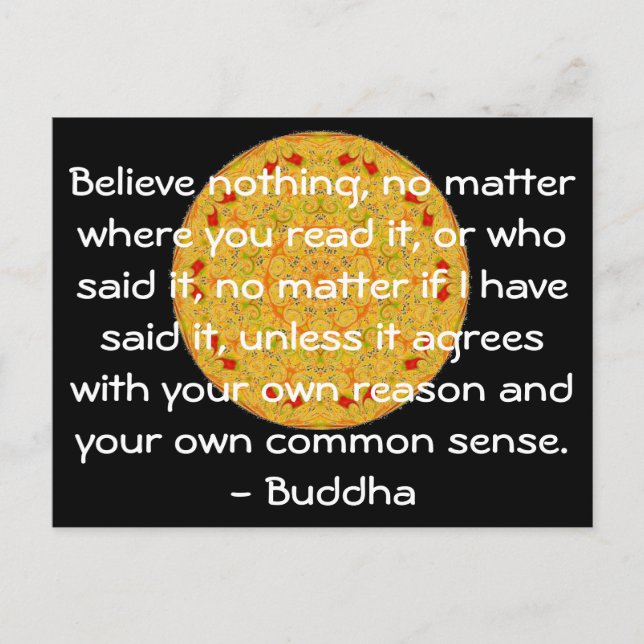 Wise Words of Wisdom from the Buddha quote Postcard (Front)