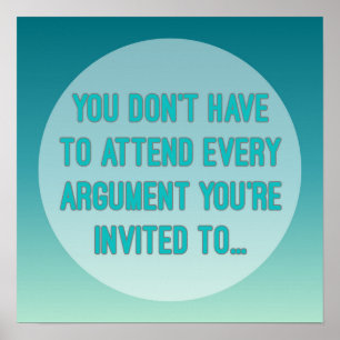 Wise Words Teal and Turquoise Typography Quote Poster